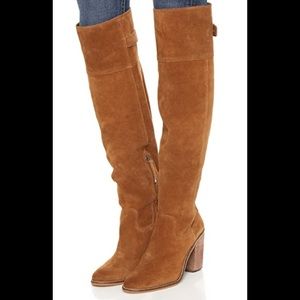 Dolce Vita Okana brown suede over the knee boot